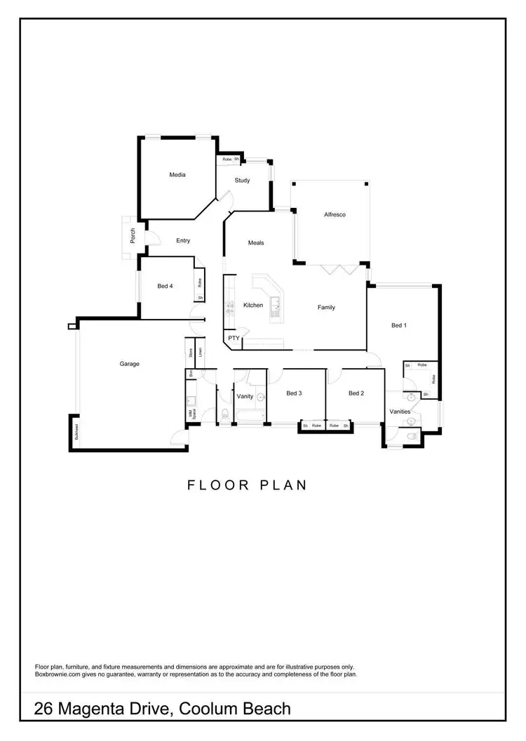 Floorplan of Homely house listing, 26 Magenta Drive, Coolum Beach QLD 4573