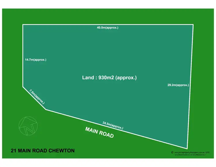 Floorplan of Homely land listing, 21 Main Road, Chewton VIC 3451