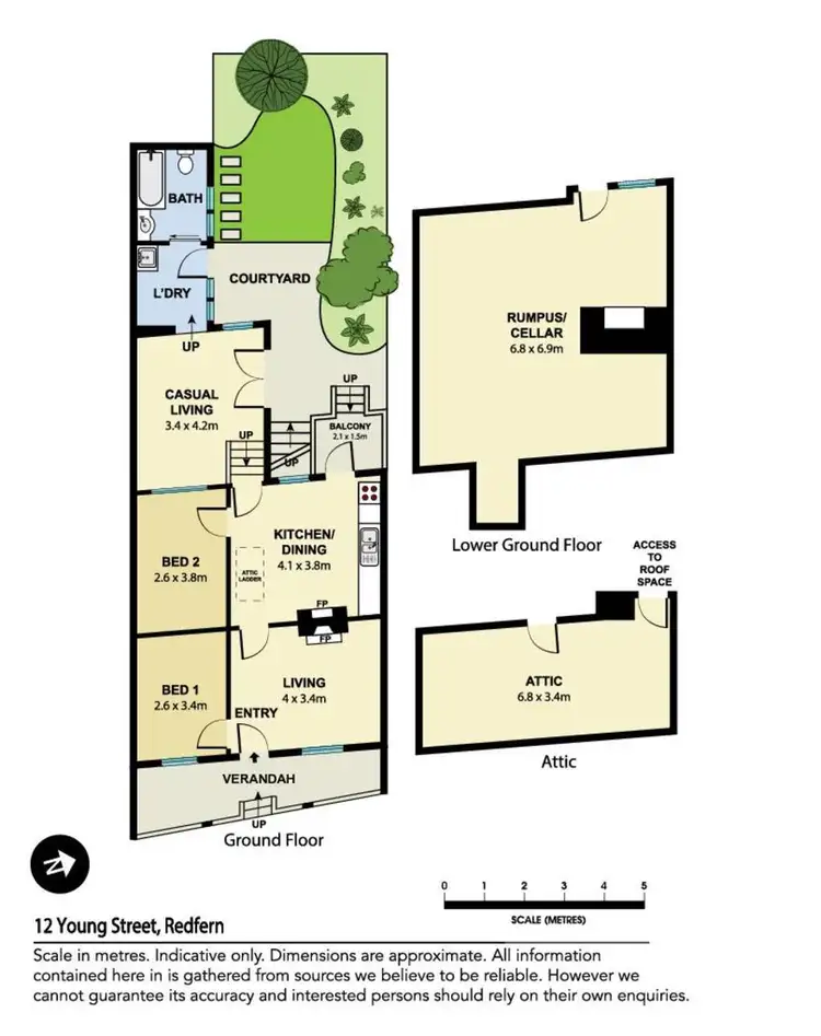 Floorplan of Homely house listing, 12 Young Street, Redfern NSW 2016