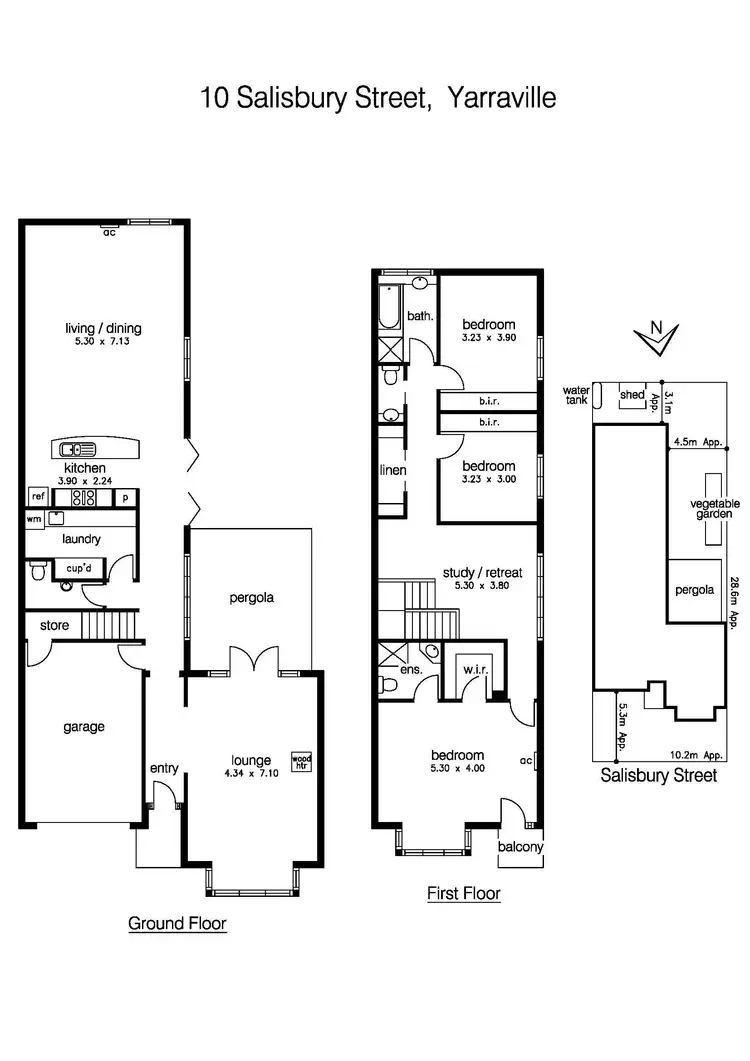 Floorplan of Homely house listing, 10 Salisbury Street, Yarraville VIC 3013