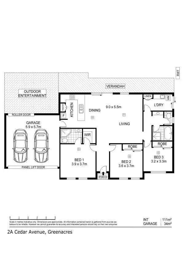 Floorplan of Homely house listing, 2A Cedar Avenue, Greenacres SA 5086
