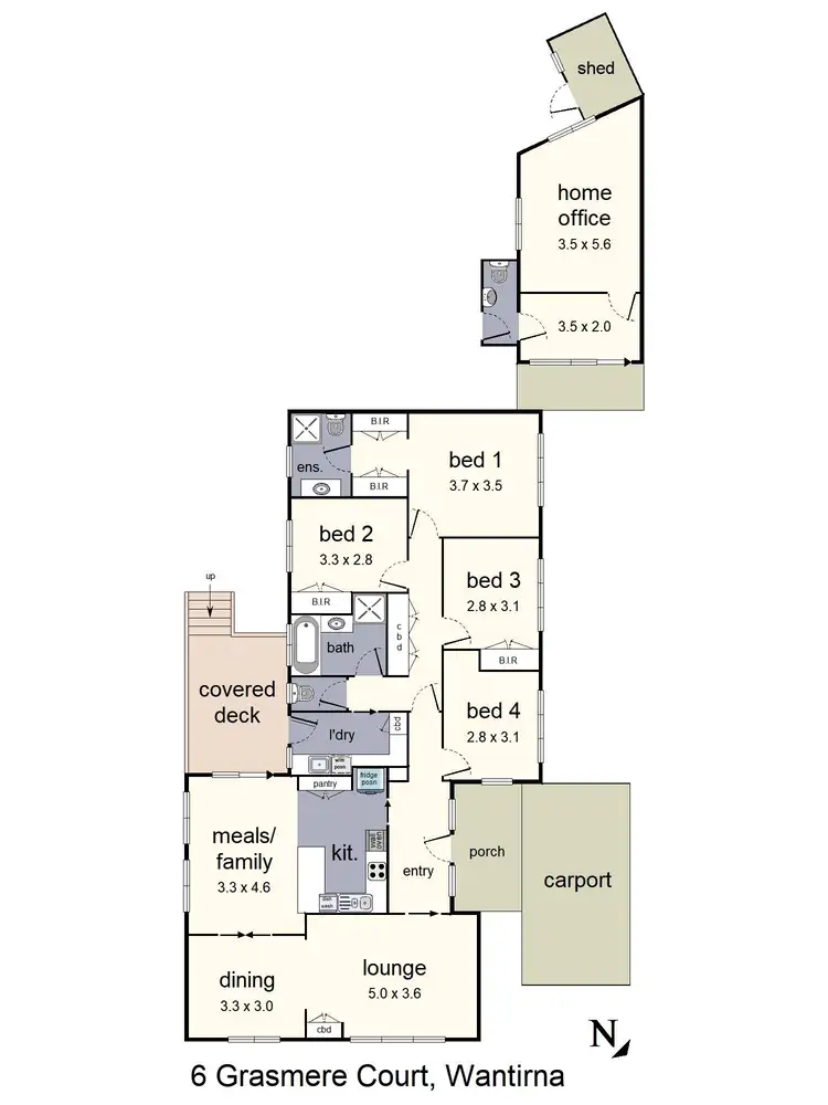 Floorplan of Homely house listing, 6 Grasmere Court, Wantirna VIC 3152