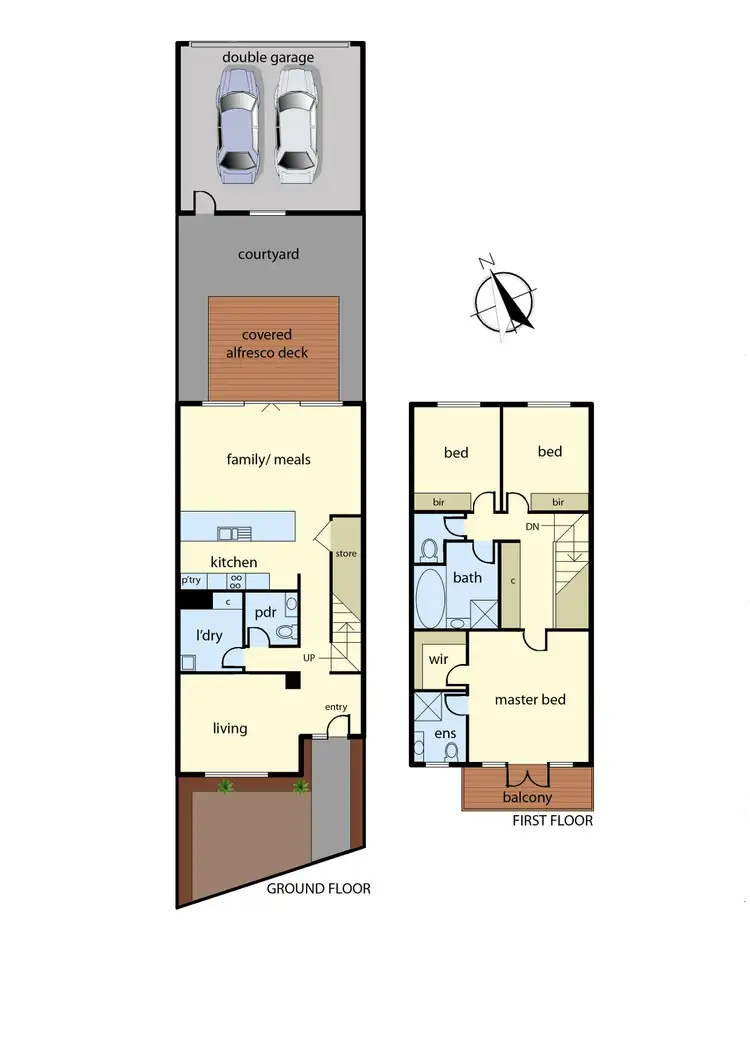 Floorplan of Homely townhouse listing, 54 Everitt Street, Dandenong VIC 3175