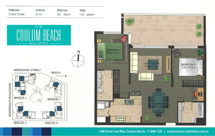 Floorplan of Homely unit listing, 1304/27 Boardwalk Boulevard, Mount Coolum QLD 4573