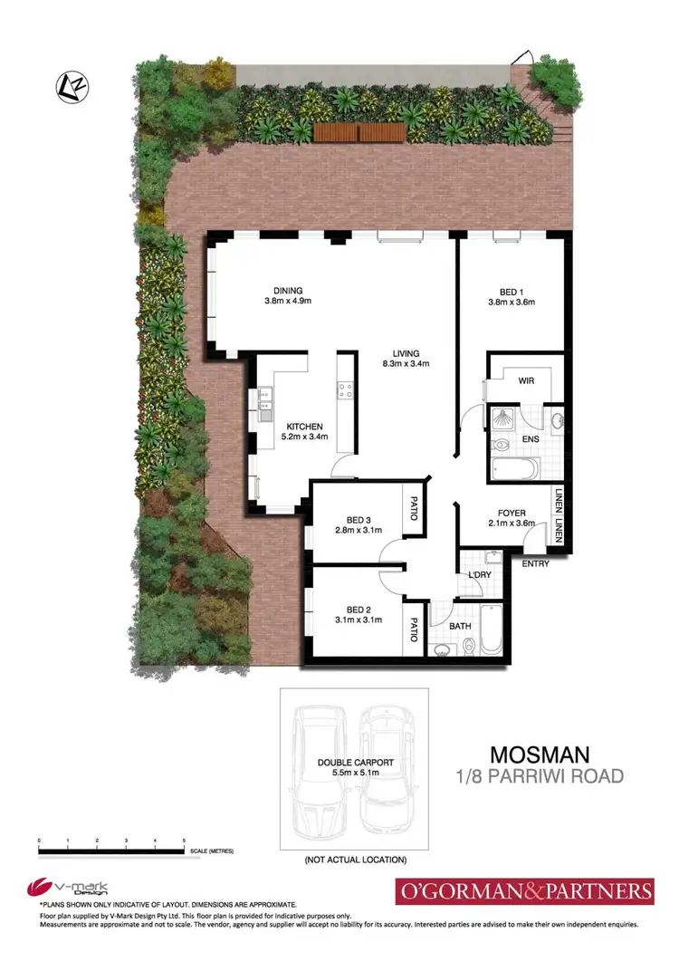 Floorplan of Homely apartment listing, 1/8 Parriwi Road, Mosman NSW 2088