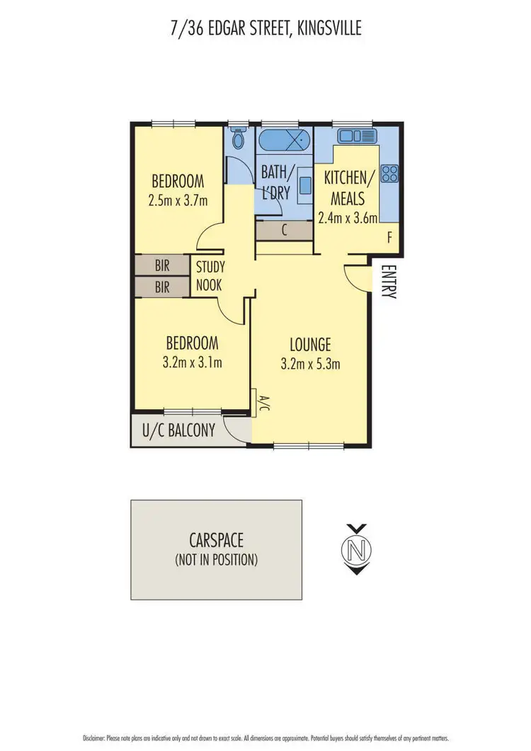 Floorplan of Homely apartment listing, 7/36 Edgar Street, Kingsville VIC 3012