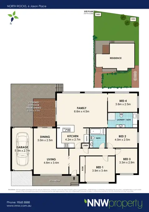 Floorplan of Homely house listing, 6 Jason Place, North Rocks NSW 2151