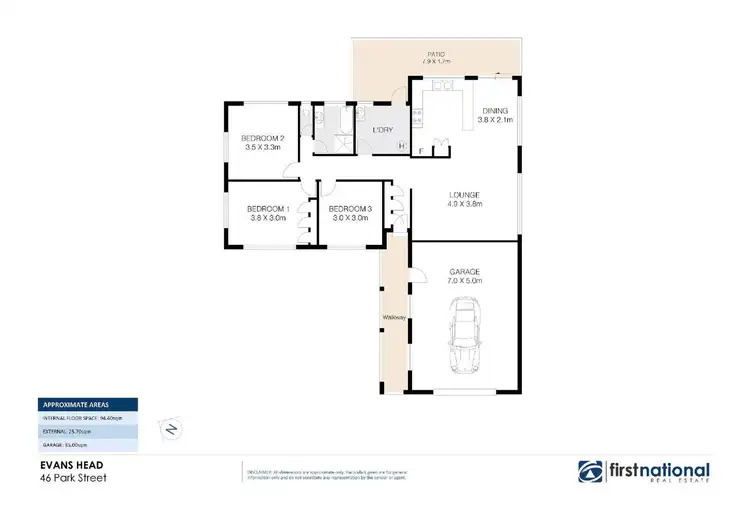 Floorplan of Homely house listing, 46 Park Street, Evans Head NSW 2473