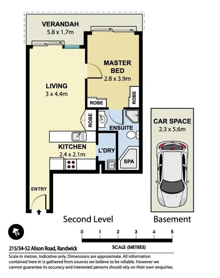 Floorplan of Homely apartment listing, Unit 215/34-52 Alison Road, Randwick NSW 2031