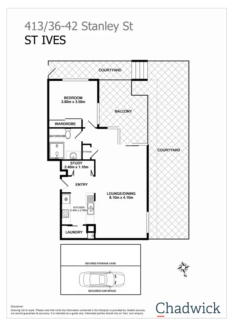 Floorplan of Homely unit listing, 413/36-42 Stanley Street, St Ives NSW 2075