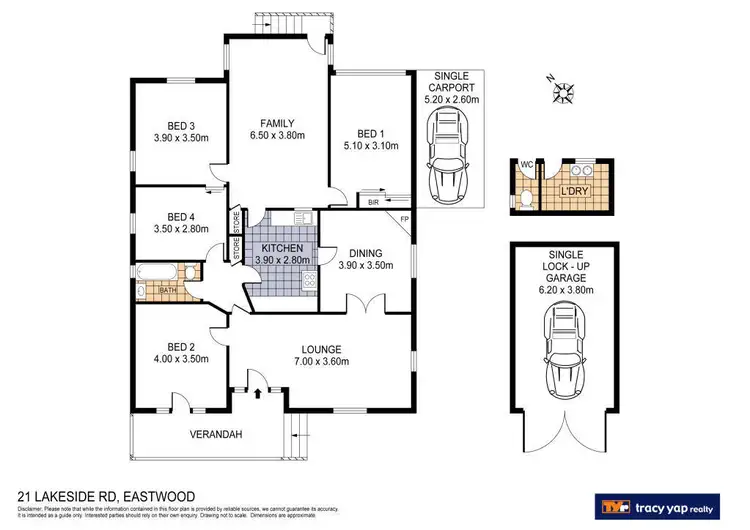 Floorplan of Homely house listing, 21 Lakeside Road, Eastwood NSW 2122