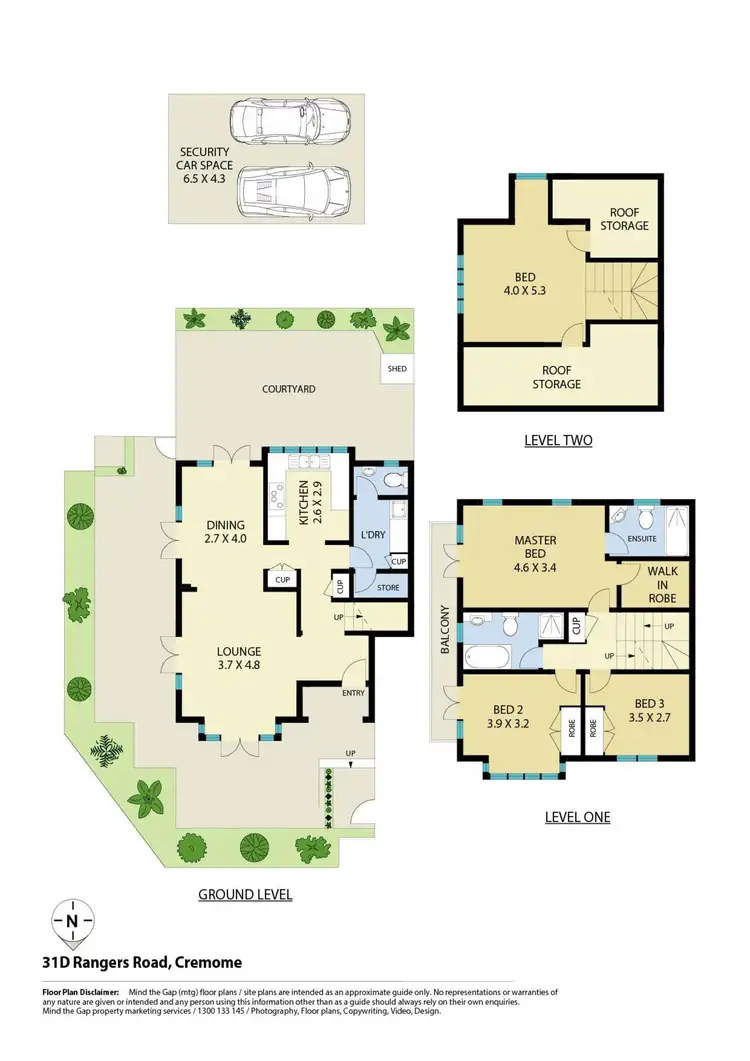 Floorplan of Homely townhouse listing, 31d Rangers Road, Cremorne NSW 2090