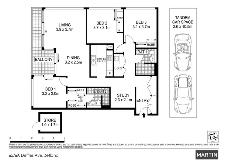 Floorplan of Homely apartment listing, 65/6a Defries Avenue, Zetland NSW 2017