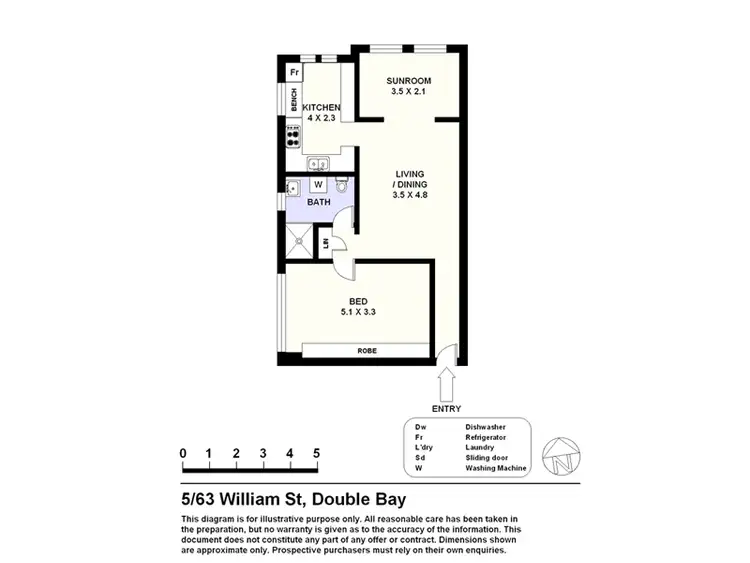 Floorplan of Homely unit listing, 5/63 William Street, Double Bay NSW 2028