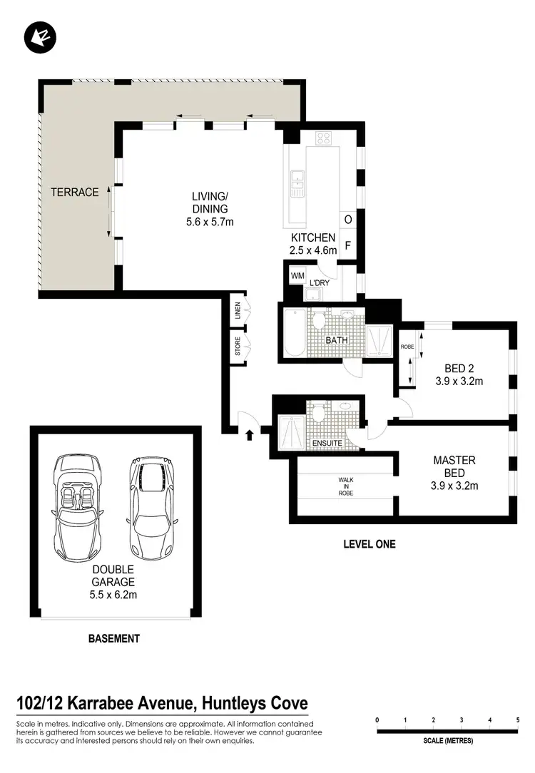 Floorplan of Homely apartment listing, 102/12 Karrabee Avenue, Huntleys Cove NSW 2111