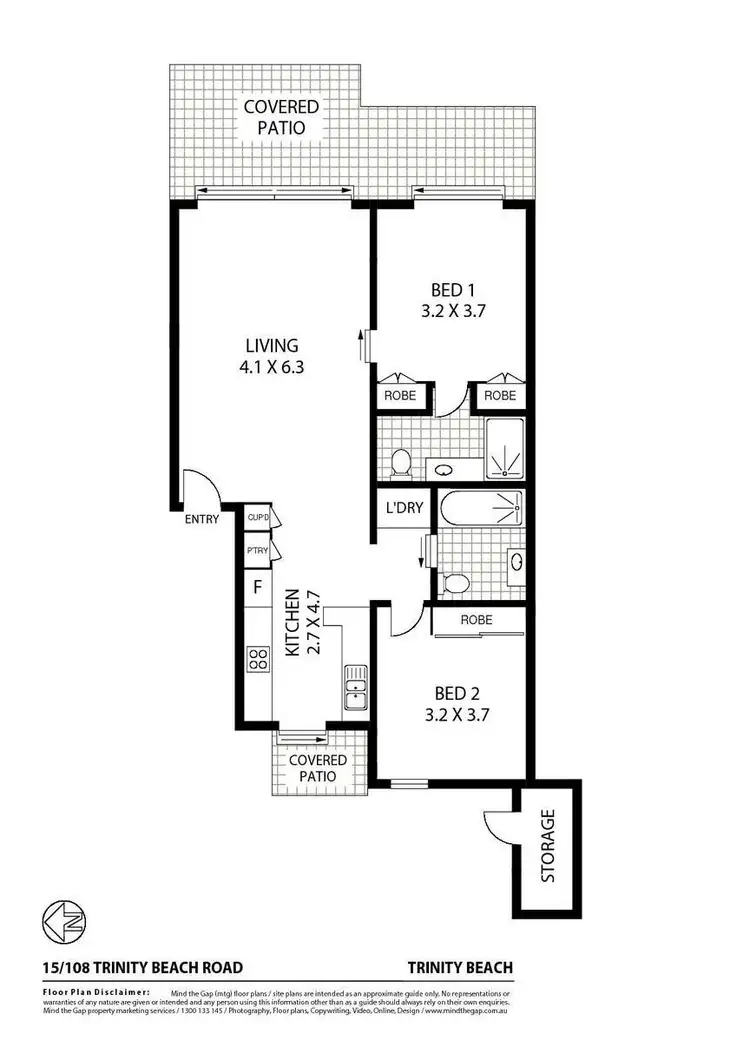 Floorplan of Homely apartment listing, 15/108 Trinity Beach Road, Trinity Beach QLD 4879