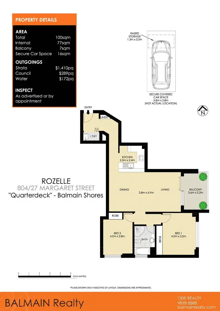 Floorplan of Homely apartment listing, 804/27 Margaret Street, Rozelle NSW 2039