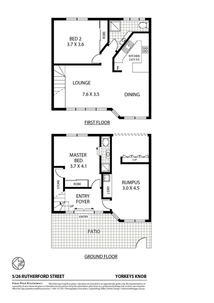 Floorplan of Homely townhouse listing, 5/26 Rutherford Street, Yorkeys Knob QLD 4878