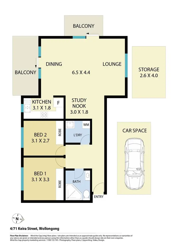 Floorplan of Homely apartment listing, 4/71 Keira Street, Wollongong NSW 2500