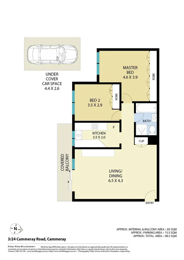 Floorplan of Homely apartment listing, 3/24 Cammeray Road, Cammeray NSW 2062