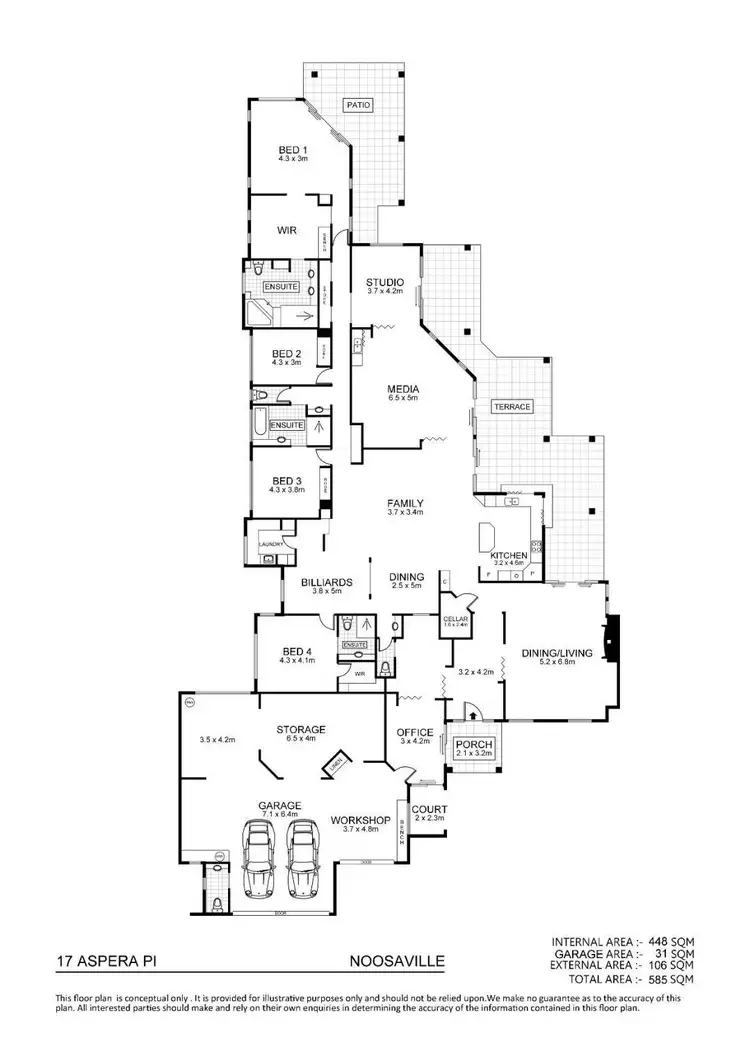 Floorplan of Homely house listing, 17 Aspera Place, Noosaville QLD 4566