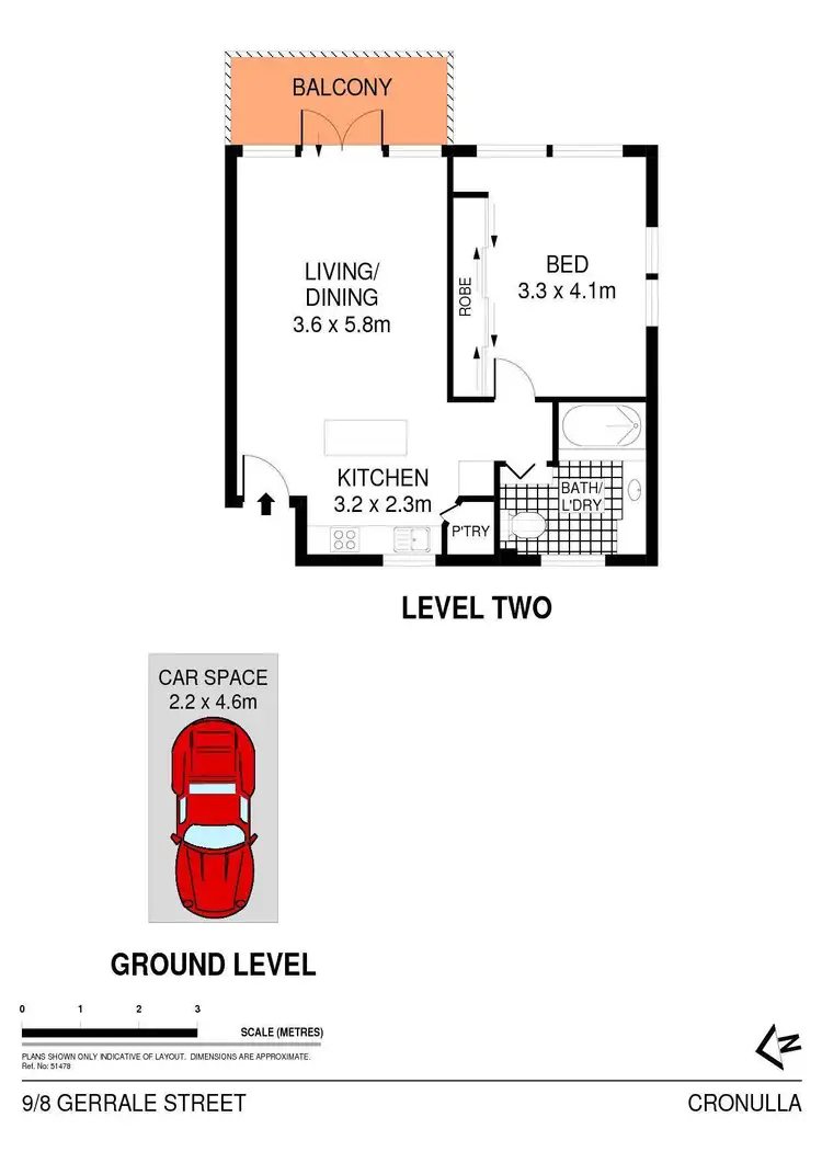 Floorplan of Homely apartment listing, 9/8 Gerrale Street, Cronulla NSW 2230