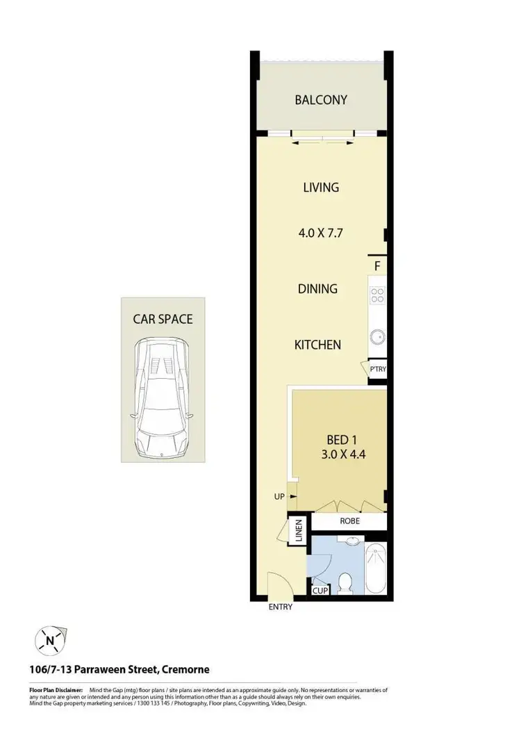 Floorplan of Homely apartment listing, 106/7-13 Parraween Street, Cremorne NSW 2090