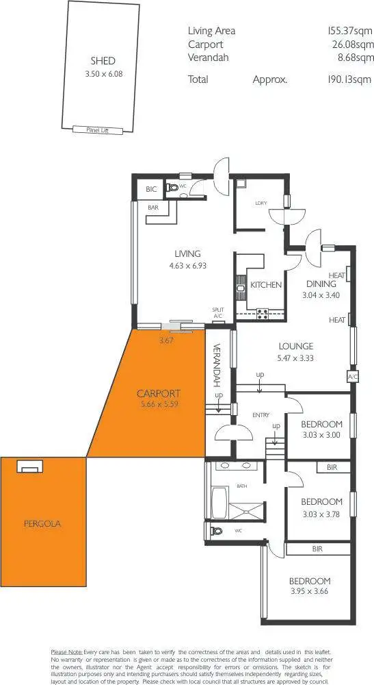 Floorplan of Homely house listing, 8 Carnoustie Avenue, Fairview Park SA 5126