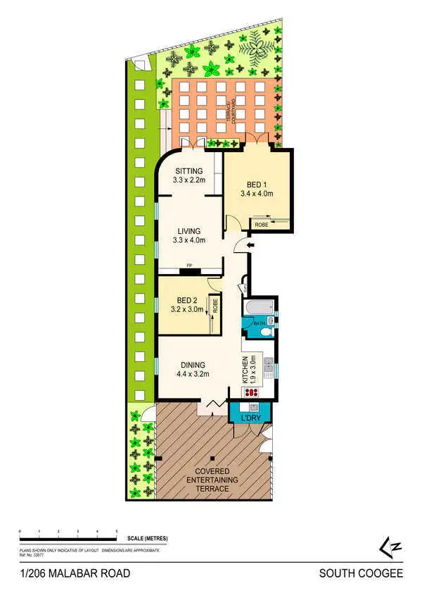 Floorplan of Homely apartment listing, 1/206 Malabar Road, South Coogee NSW 2034