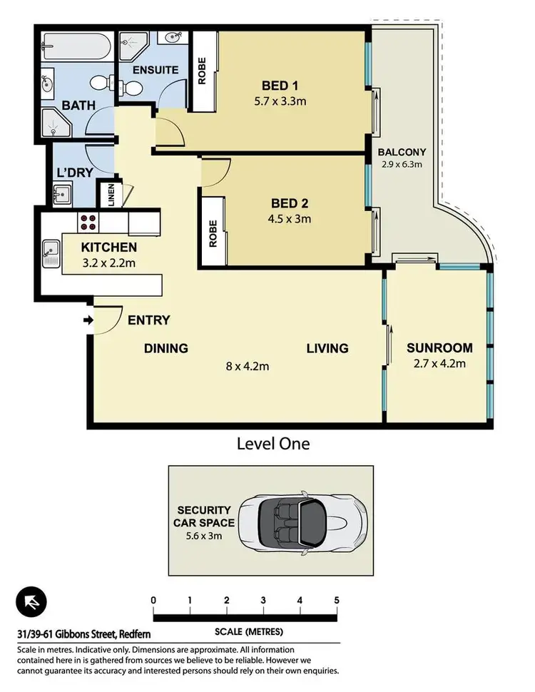 Floorplan of Homely apartment listing, 31/39-61 Gibbons Street, Redfern NSW 2016