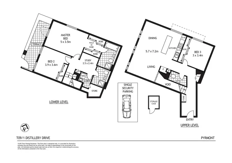 Floorplan of Homely apartment listing, T09/1 Distillery Drive, Pyrmont NSW 2009