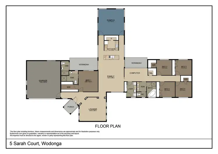 Floorplan of Homely house listing, 5 Sarah Court, Wodonga VIC 3690