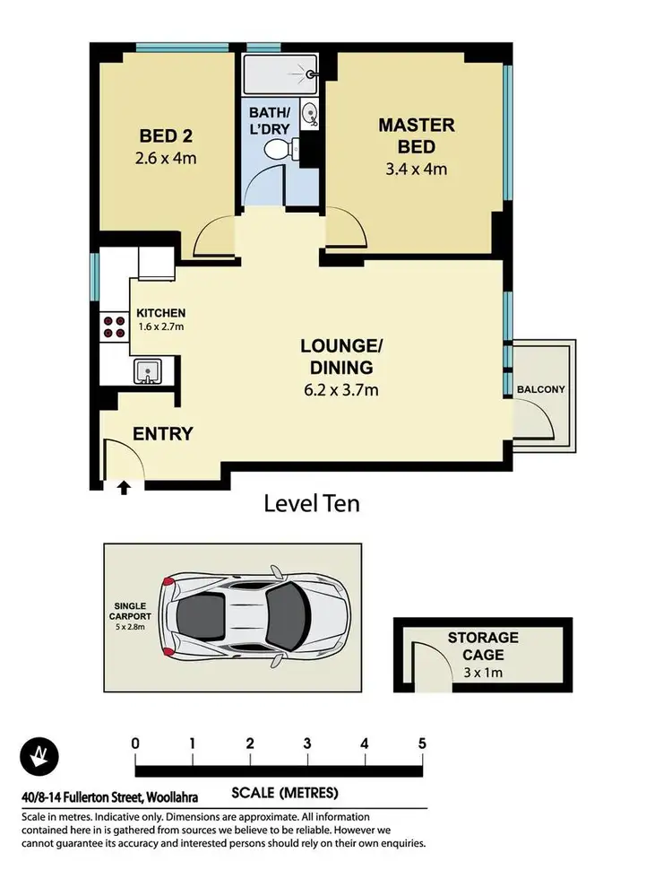 Floorplan of Homely apartment listing, 40/8-14 Fullerton Street, Woollahra NSW 2025