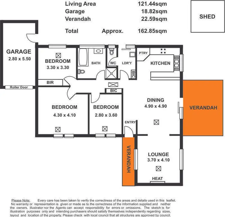 Floorplan of Homely unit listing, 3/14 Shirley Avenue, Felixstow SA 5070