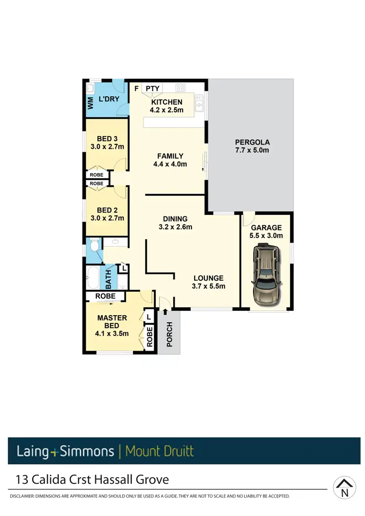 Floorplan of Homely house listing, 13 Calida Crescent, Hassall Grove NSW 2761