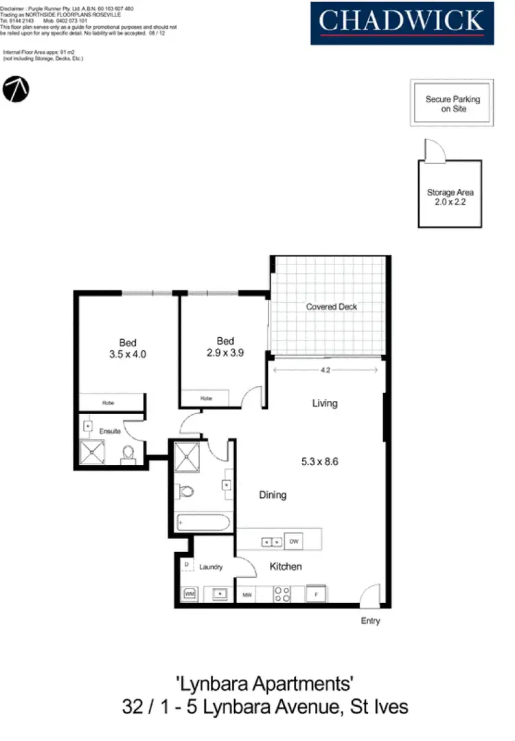 Floorplan of Homely apartment listing, 32/1-5 Lynbara Avenue, St Ives NSW 2075