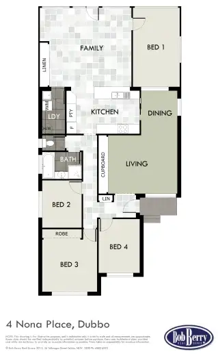 Floorplan of Homely house listing, 4 Nona Place, Dubbo NSW 2830