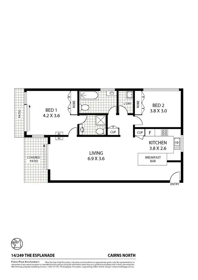 Floorplan of Homely apartment listing, 14/249 Esplanade, Cairns North QLD 4870