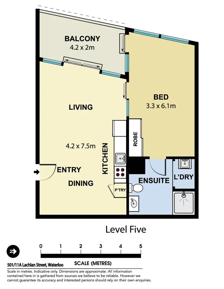 Floorplan of Homely apartment listing, 501/11a Lachlan Street, Waterloo NSW 2017