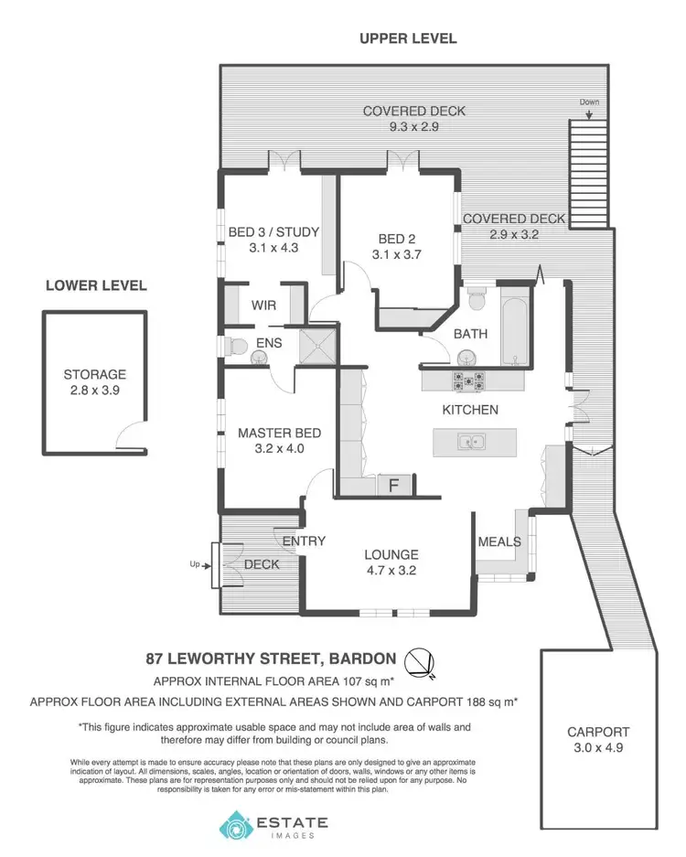 Floorplan of Homely house listing, 87 Leworthy Street, Bardon QLD 4065