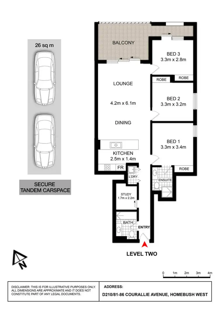 Floorplan of Homely apartment listing, D210/81-86 Courallie Avenue, Homebush West NSW 2140