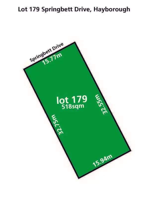 Floorplan of Homely land listing, Lot 179 Springbett Drive, Hayborough SA 5211
