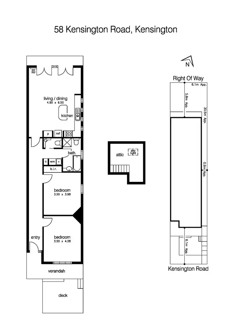Floorplan of Homely house listing, 58 Kensington Road, Kensington VIC 3031