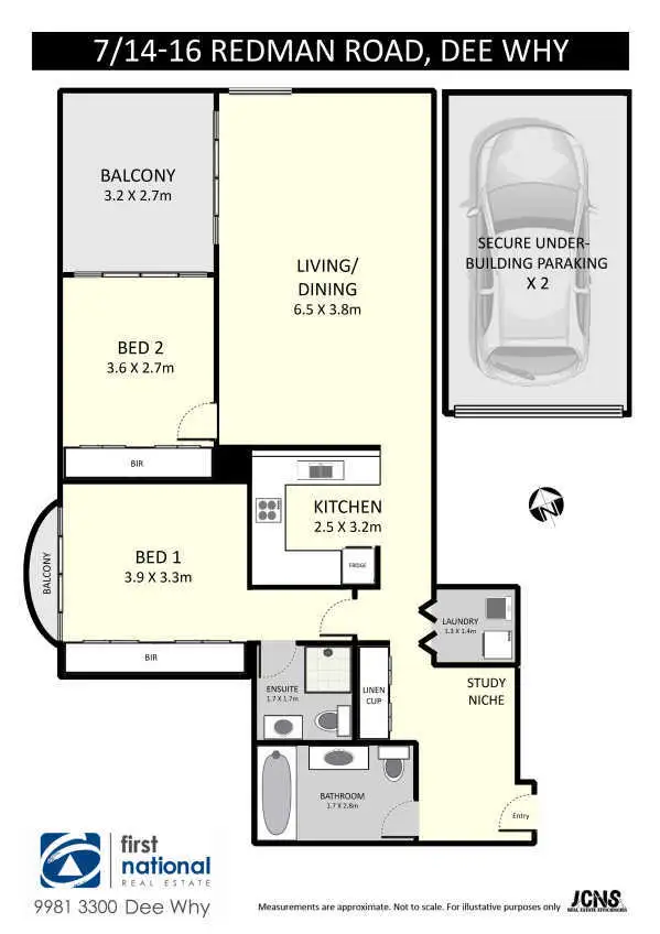 Floorplan of Homely apartment listing, 7/14-16 Redman Road, Dee Why NSW 2099