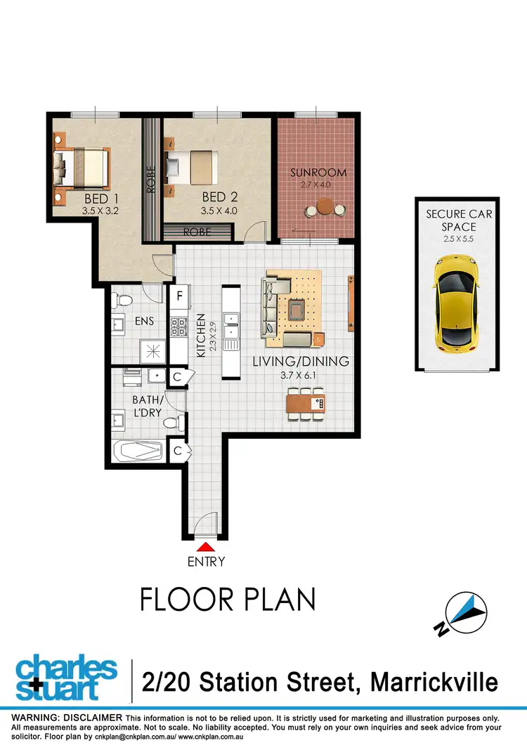 Floorplan of Homely apartment listing, 2/20 Station Street, Marrickville NSW 2204