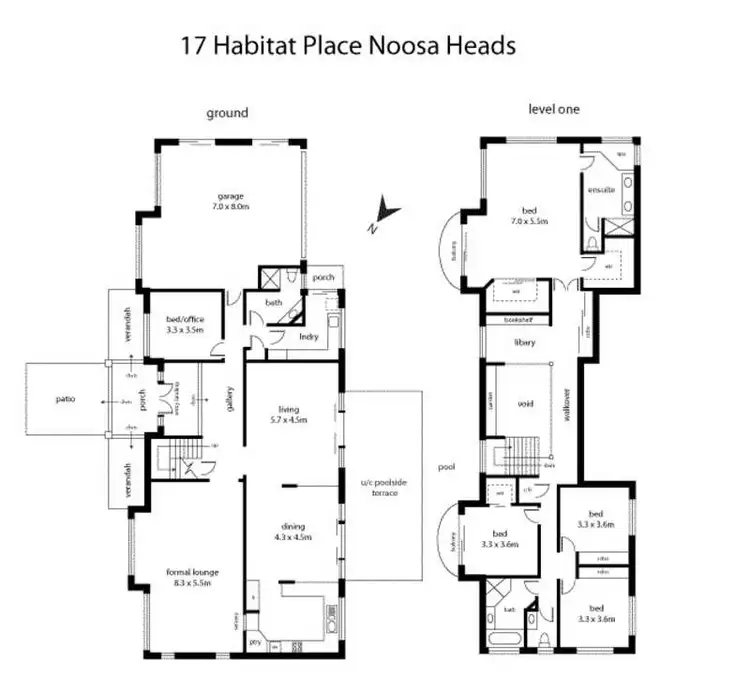 Floorplan of Homely house listing, 17 Habitat Place, Noosa Heads QLD 4567