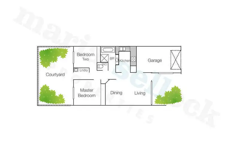Floorplan of Homely townhouse listing, 1/48 Florence Taylor Street, Greenway ACT 2900