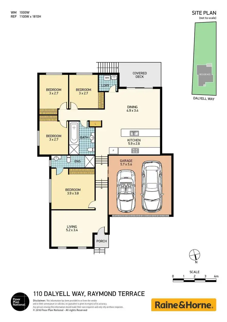Floorplan of Homely house listing, 110 Dalyell Way, Raymond Terrace NSW 2324