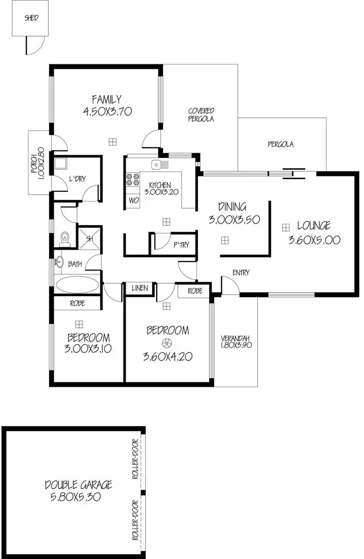 Floorplan of Homely house listing, 2/3 Elphyn Road, Kingswood SA 5062