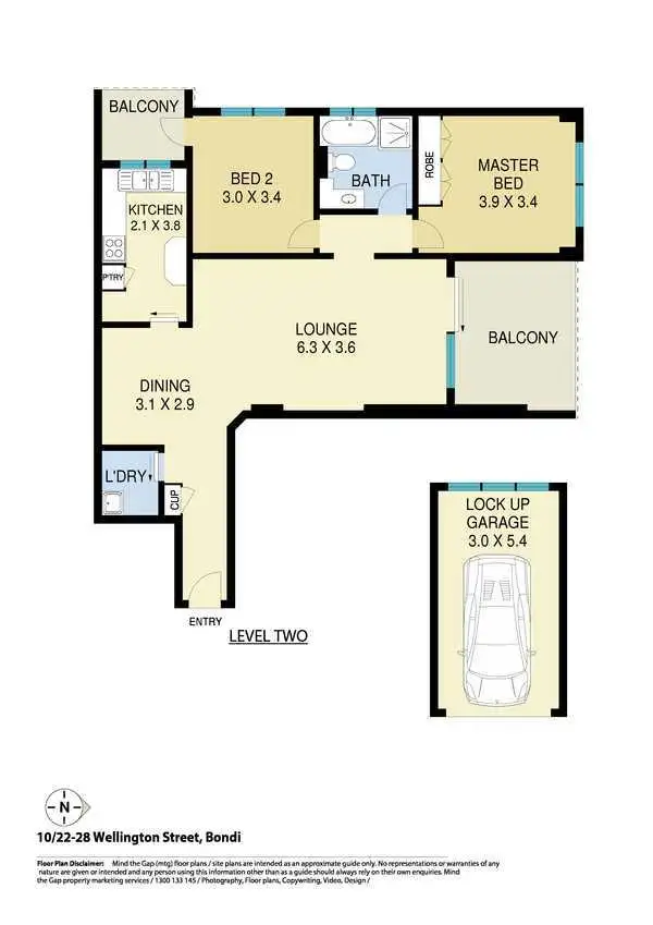 Floorplan of Homely apartment listing, 10/22-28 Wellington Street, Bondi NSW 2026